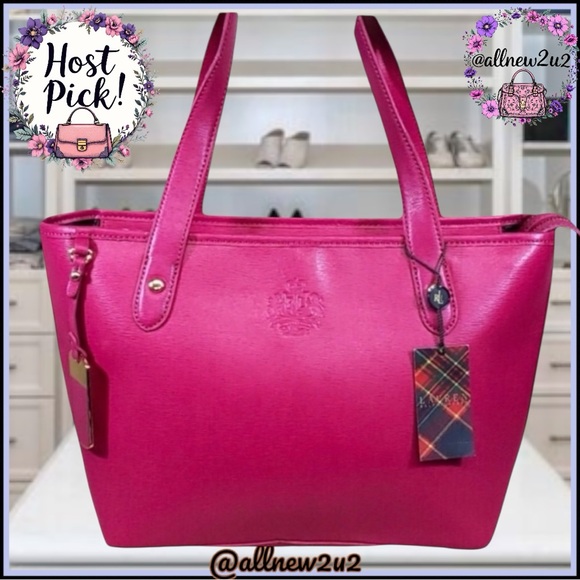Ralph Lauren Handbags - New LAUREN RALPH LAUREN NEWBURY PINK HERITAGE SATCHEL. NWT Host Pick